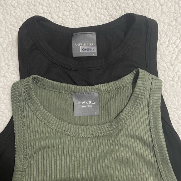 Two Olivia Rae Black and Green Tank Tops NWOT! - Picture 5 of 7